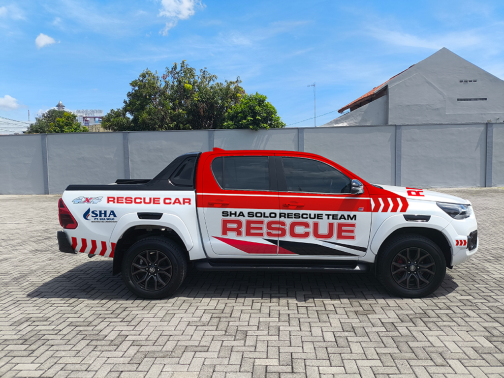 DESIGN BRANDING MOBIL RESCUE SHA SOLO - TAMPAK SAMPING